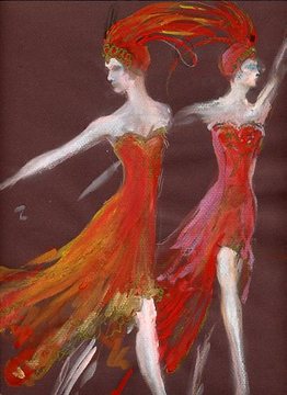 Alina Panova costume sketch for ballet "Firebird". Gouache on paper. Original Fine Art Print/Limited Edition signed by artist. : BALLET : Impressa Art-Film Opera Ballet Theatre Collectibles-Design Art Sketches| Addams Family memorabilia collectibles art - Nureyev Baryshnikov collectibles art sketches-Lila De Nobili-Pierl Luigi Serafini-Alina Panova 